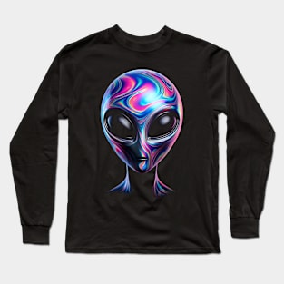 Holographic Alien Long Sleeve T-Shirt